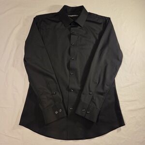 Lion Nardo Spaidersilk Slim Athletic Fit Button Up Shirt, Men's Size S, Black